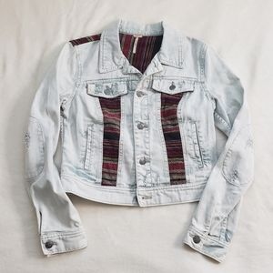 Free People - Ivory Baja Bleached Denim Jacket